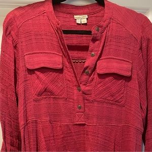 Holding Horses Anthropologie Pocket Hi-Low Shirtdress